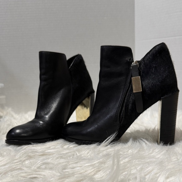 See By Chloe Shoes - SEE By Chloe Black Ankle Boots with Goldtone Accents